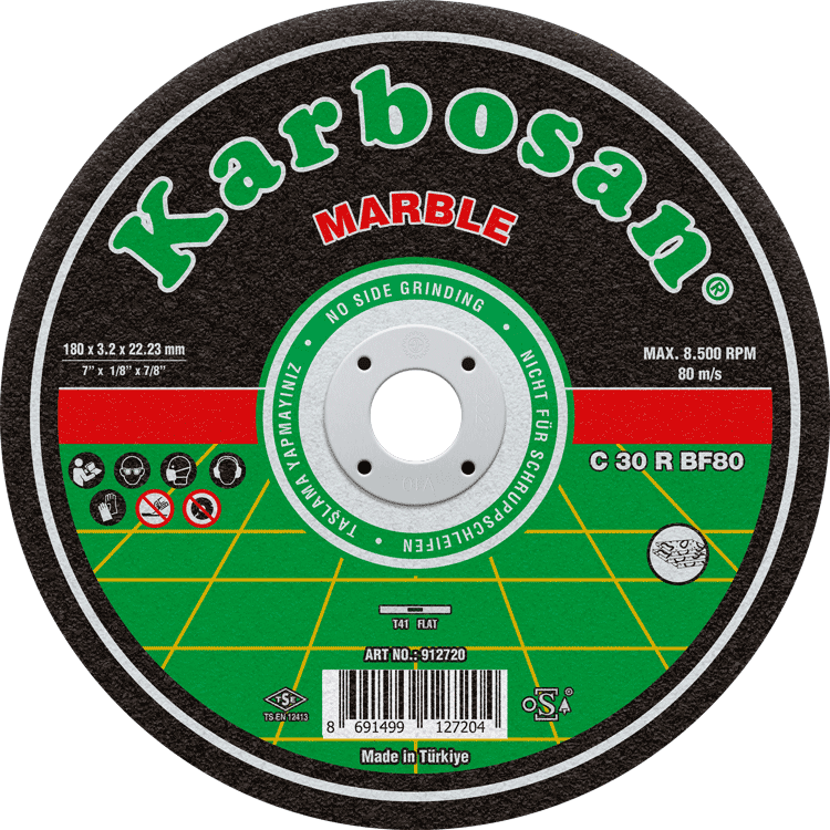 Karbosan 180x3.2x22.23 Mermer Kesme Diski 912760
