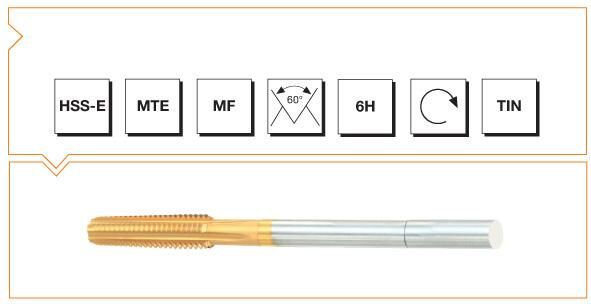 MTE Makina Takım HSS-E TiN Yeni Nesil Somun Kılavuzu Metrik Normal Vidalı M16x2 B10106601600