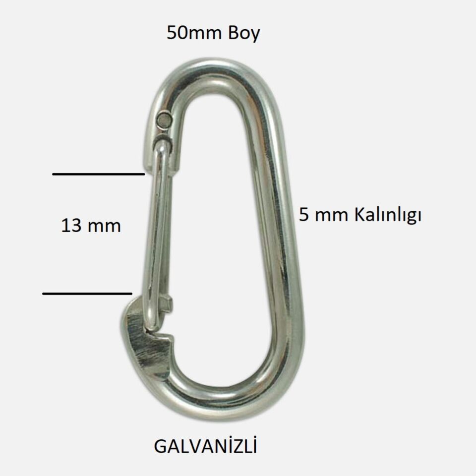 Baş Zincir Karabina Yaylı 5 Mm