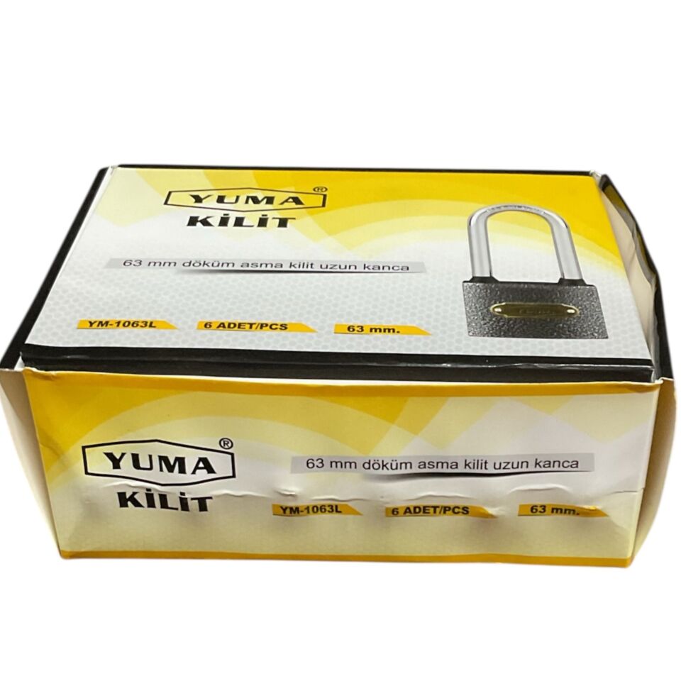 Yuma Gri Uzun Asma Kilit 63 Mm Ym-1063l