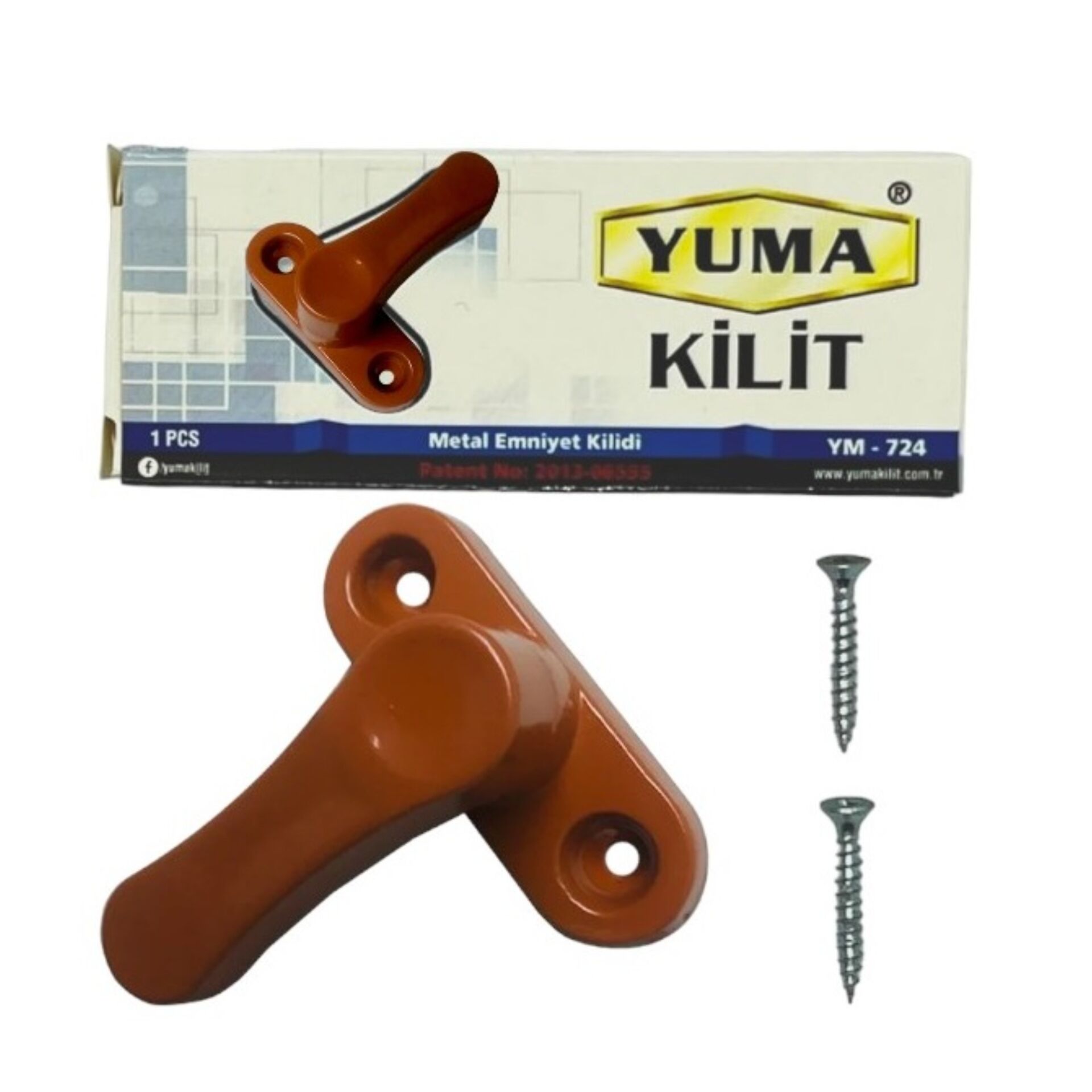 Yuma Güvenlik Mandalı Kahve Ym-724k