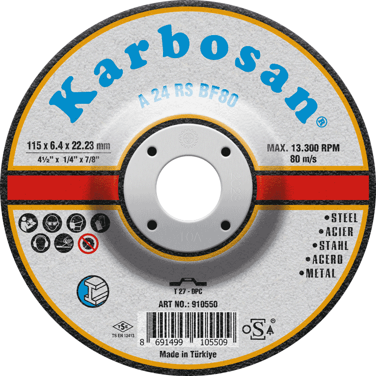 Karbosan 230x6.4x22.23 NK Metal Taşlama Diski 910600