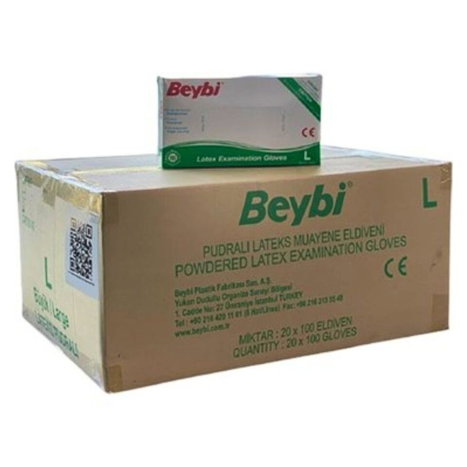 Beybi Pudralı Muayene Eldiveni L