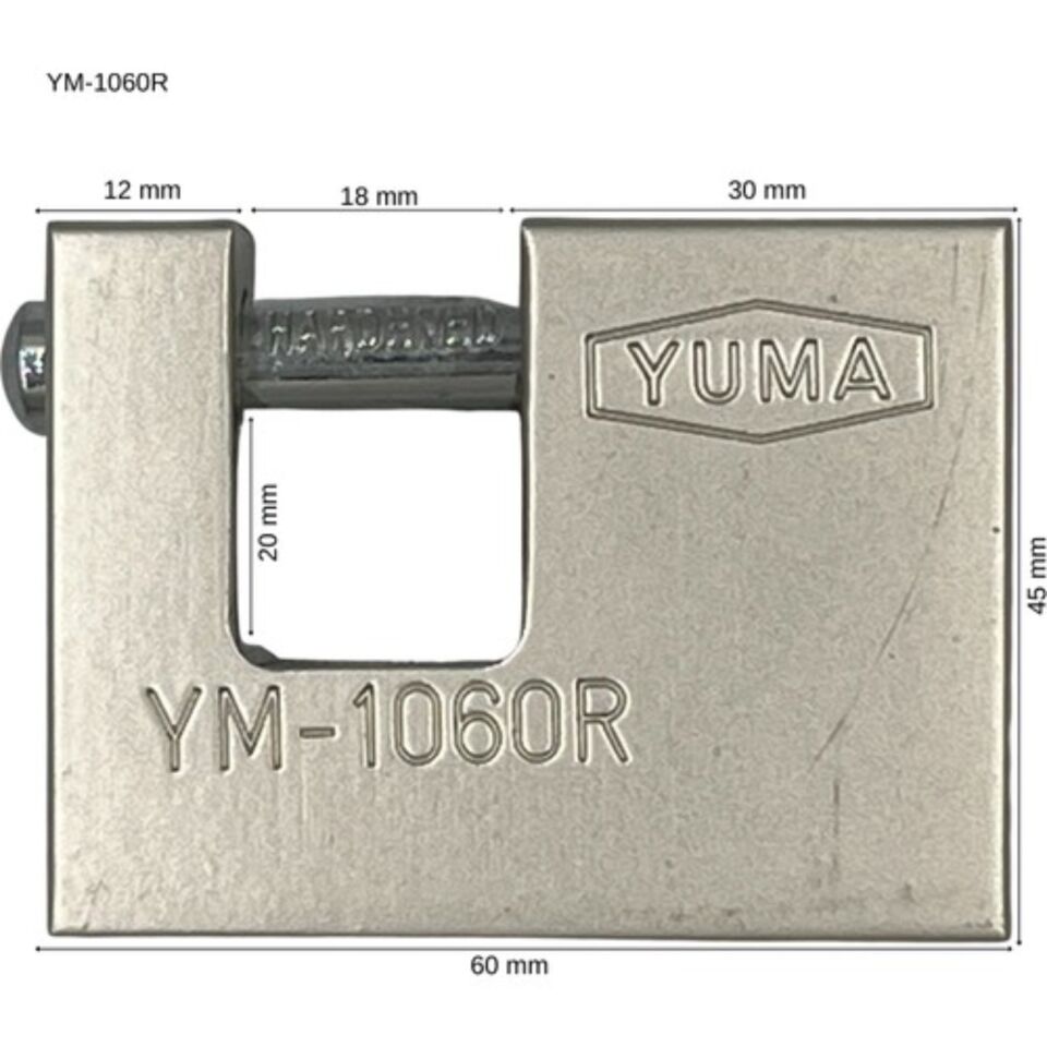Yuma Kayar Milli Asma Kilit 60 Mm 1060r Nikel