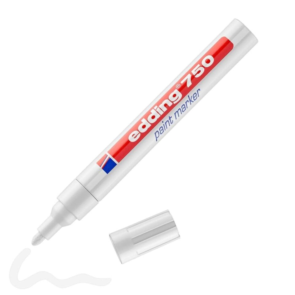 Edding 750 Tam Örtücü Boya Kalemi Beyaz