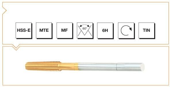 MTE Makina Takım HSS-E TiN Yeni Nesil Somun Kılavuzu Metrik İnce Vidalı M16x1 B10106611605