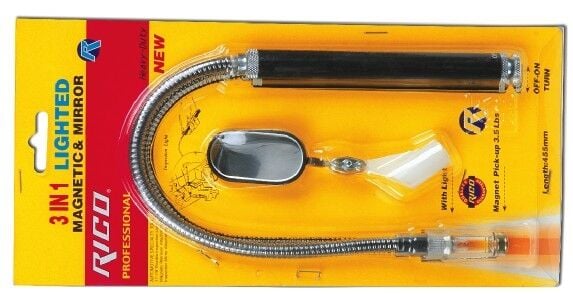 Rico 3-ın-1 Işıklı Mıknatıs Ayna - 013-RC8561