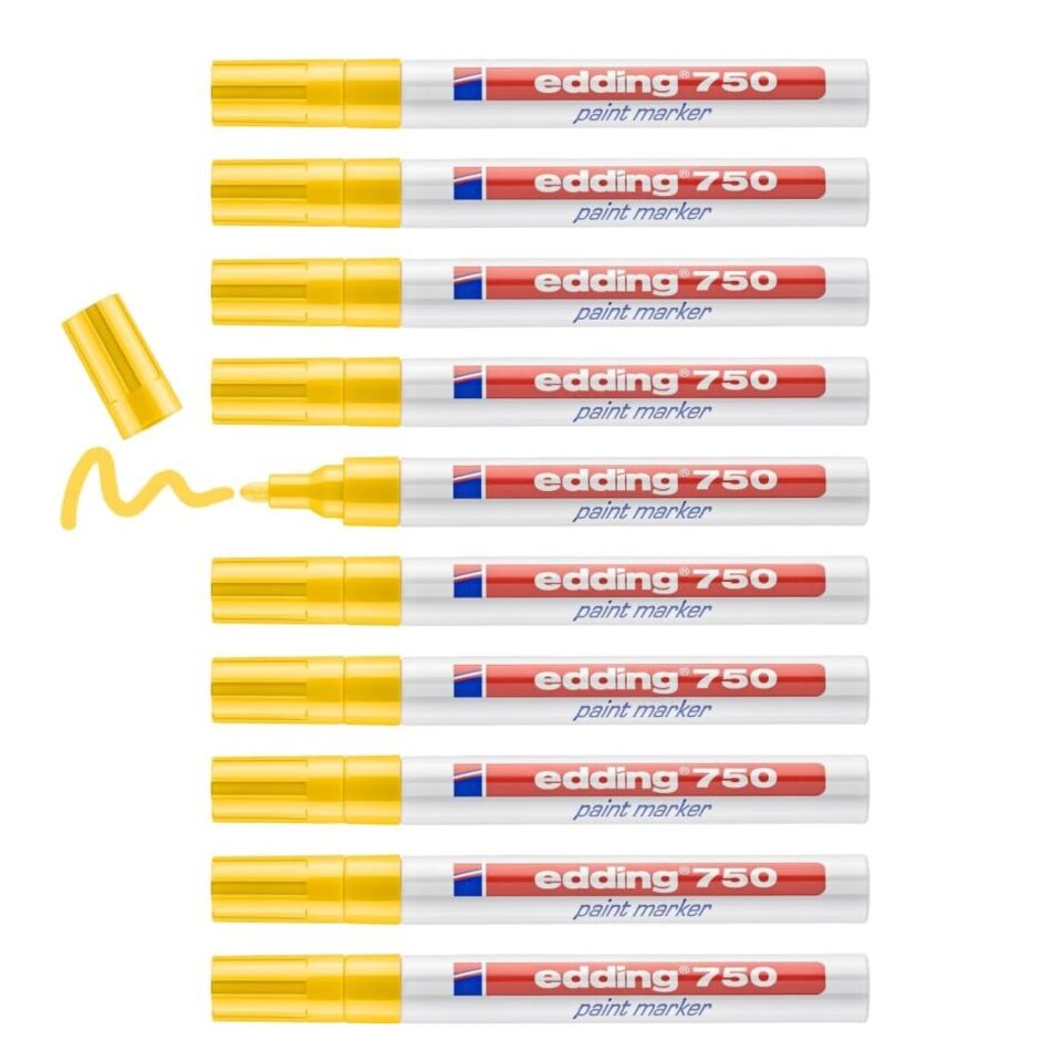 Edding 750 Tam Örtücü Boya Kalemi Sarı