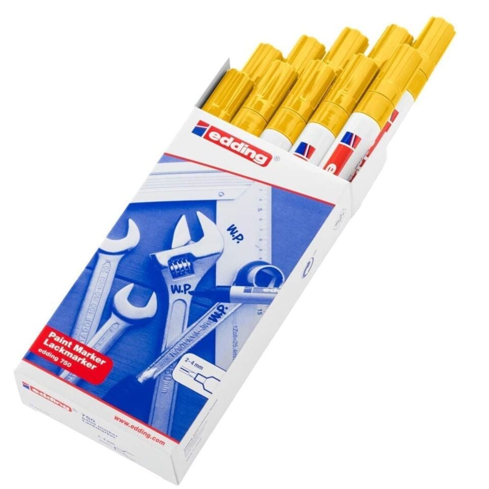 Edding 750 Tam Örtücü Boya Kalemi Sarı