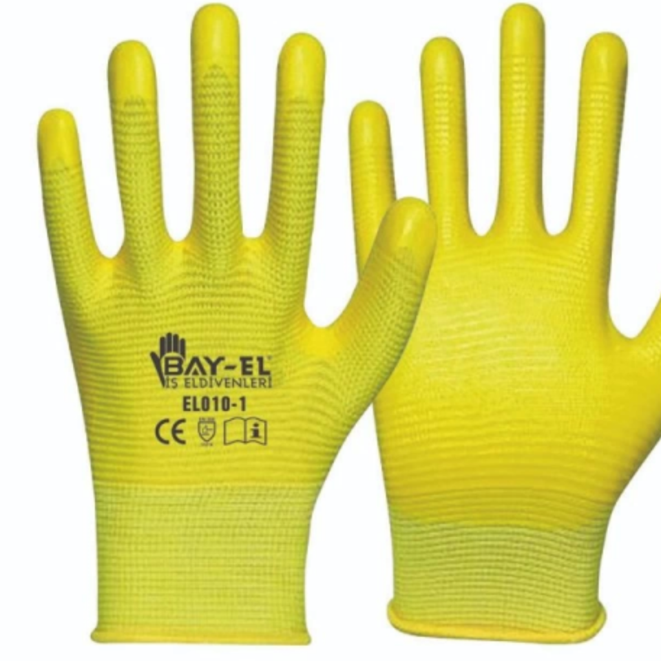 Bayel El006 Zebra Eldiven Extra Sarı No:10