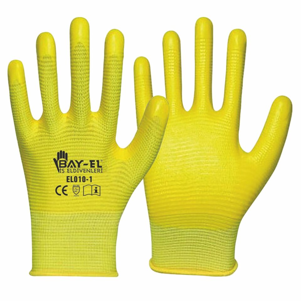 Bayel El006 Zebra Eldiven Extra Sarı No:10