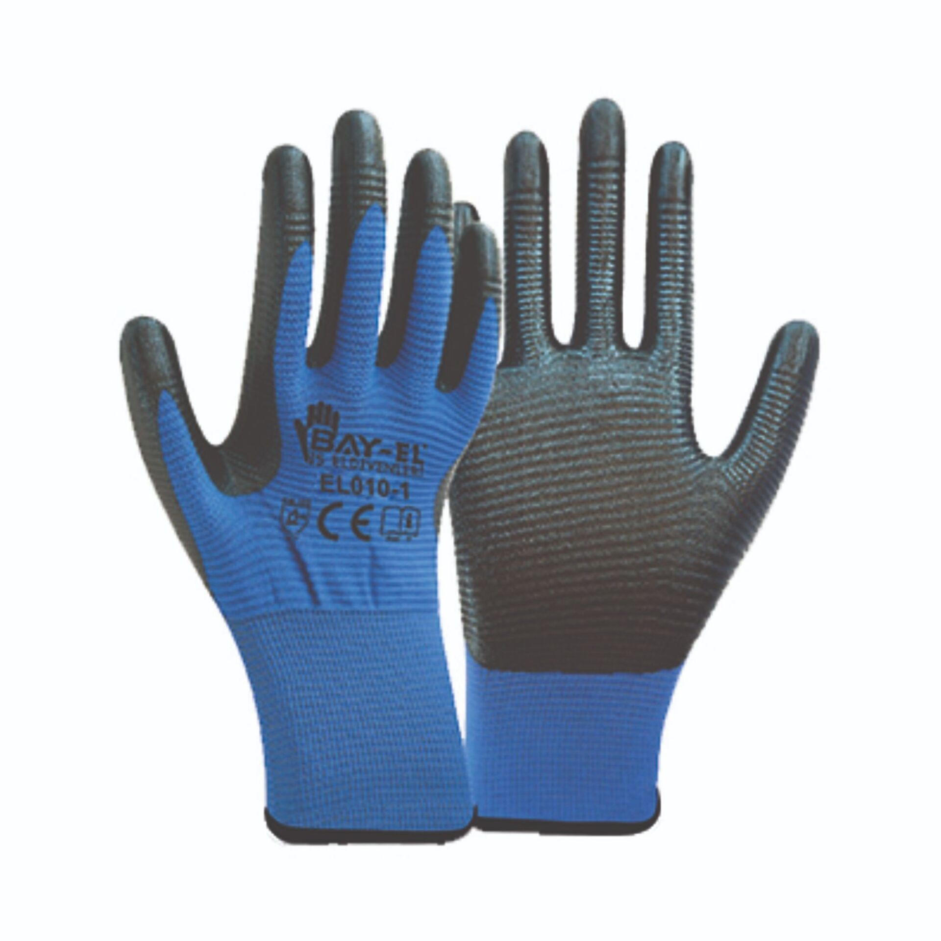 Bayel El009 Zebra Eldiven Extra Mavi-siyah No:10