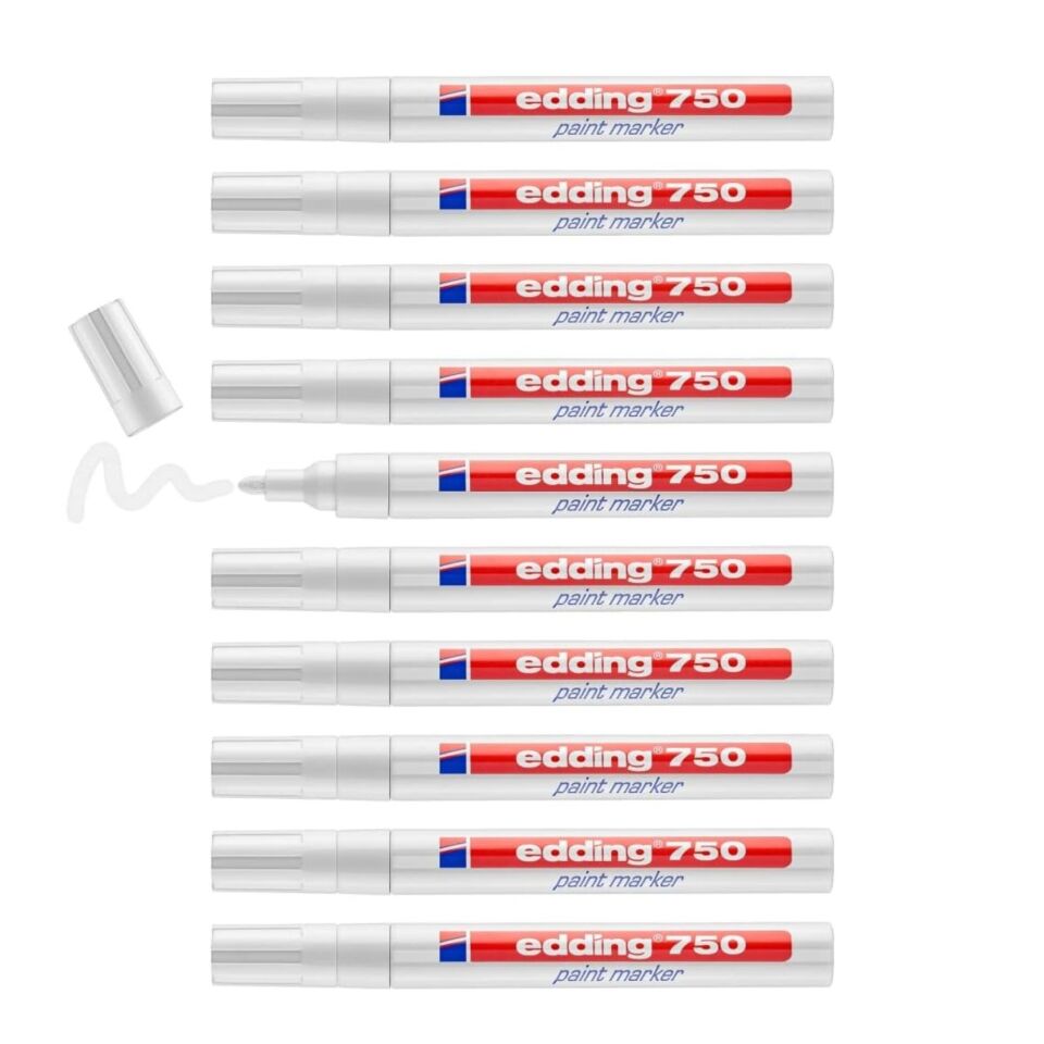 Edding 751 Tam Örtücü Boya Kalemi Beyaz