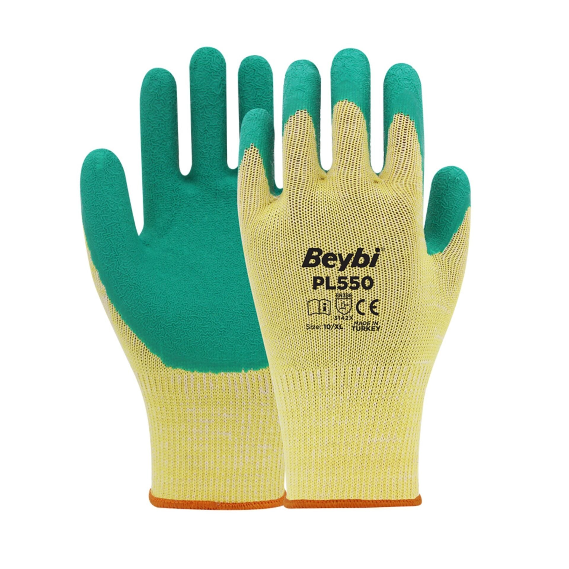 Beybi Yeşil Lateks Eldiven Crınkle Pl550 No:10