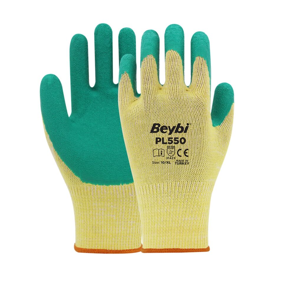 Beybi Yeşil Lateks Eldiven Crınkle Pl550 No:10