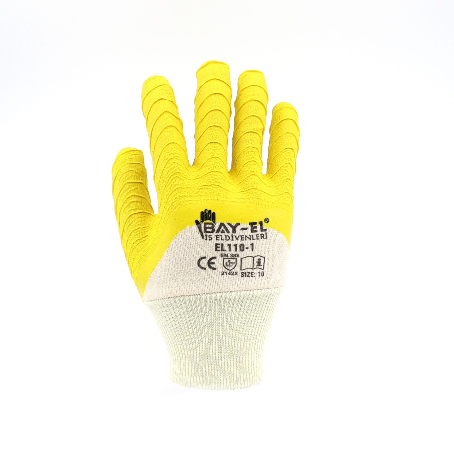 Bayel El260 Sarı Dalgalı Eldiven No:10