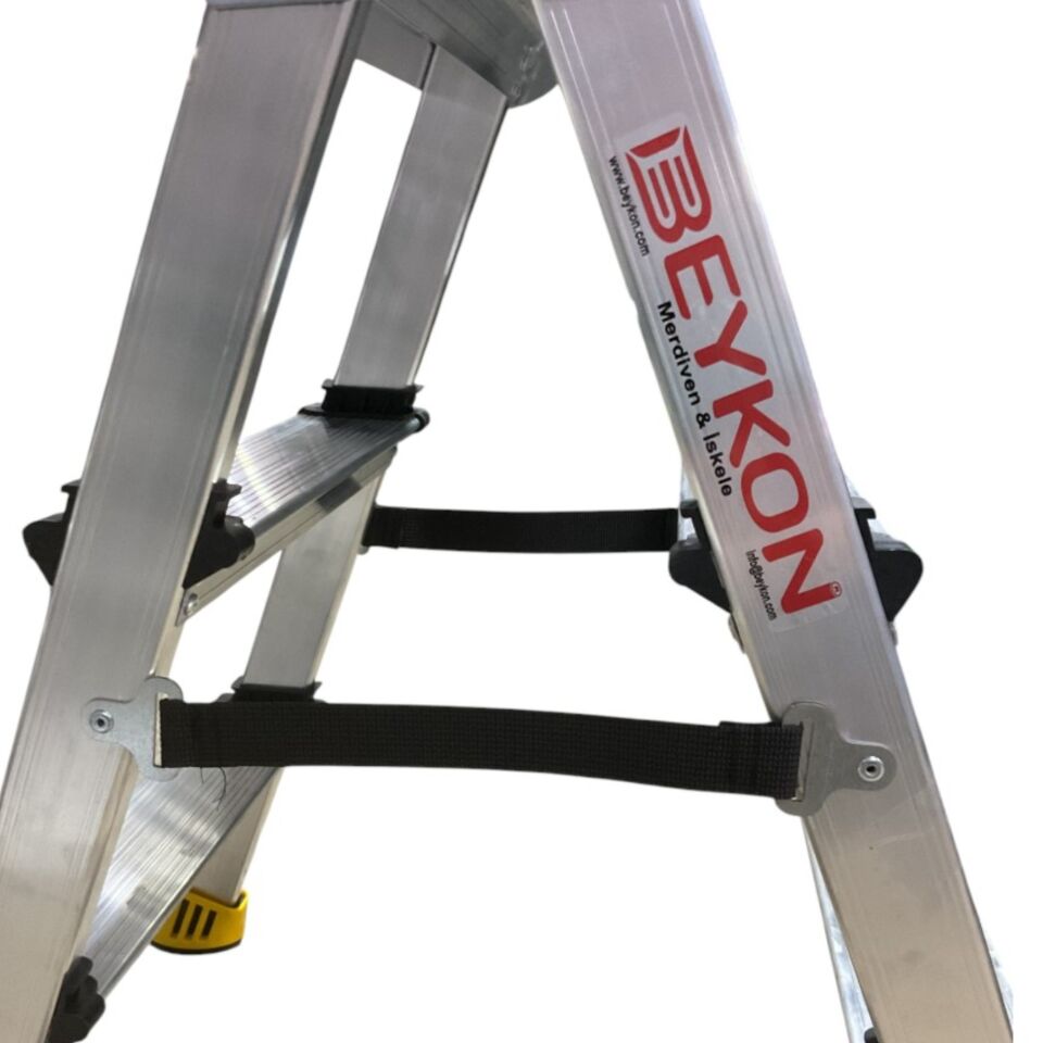 Beykon Alüminyum Çift Çıkışlı Merdiven 7 Li