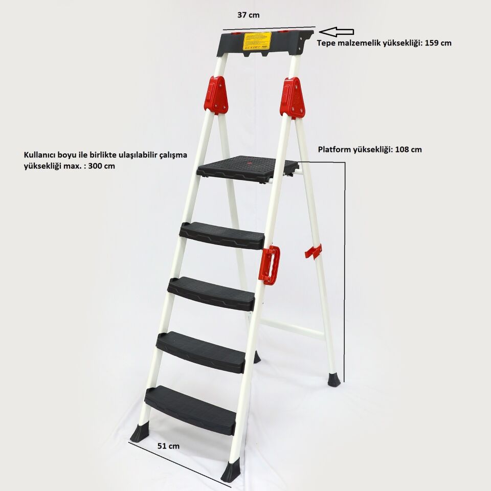 Beykon Sekmen Ev Tipi Merdiven 4+1