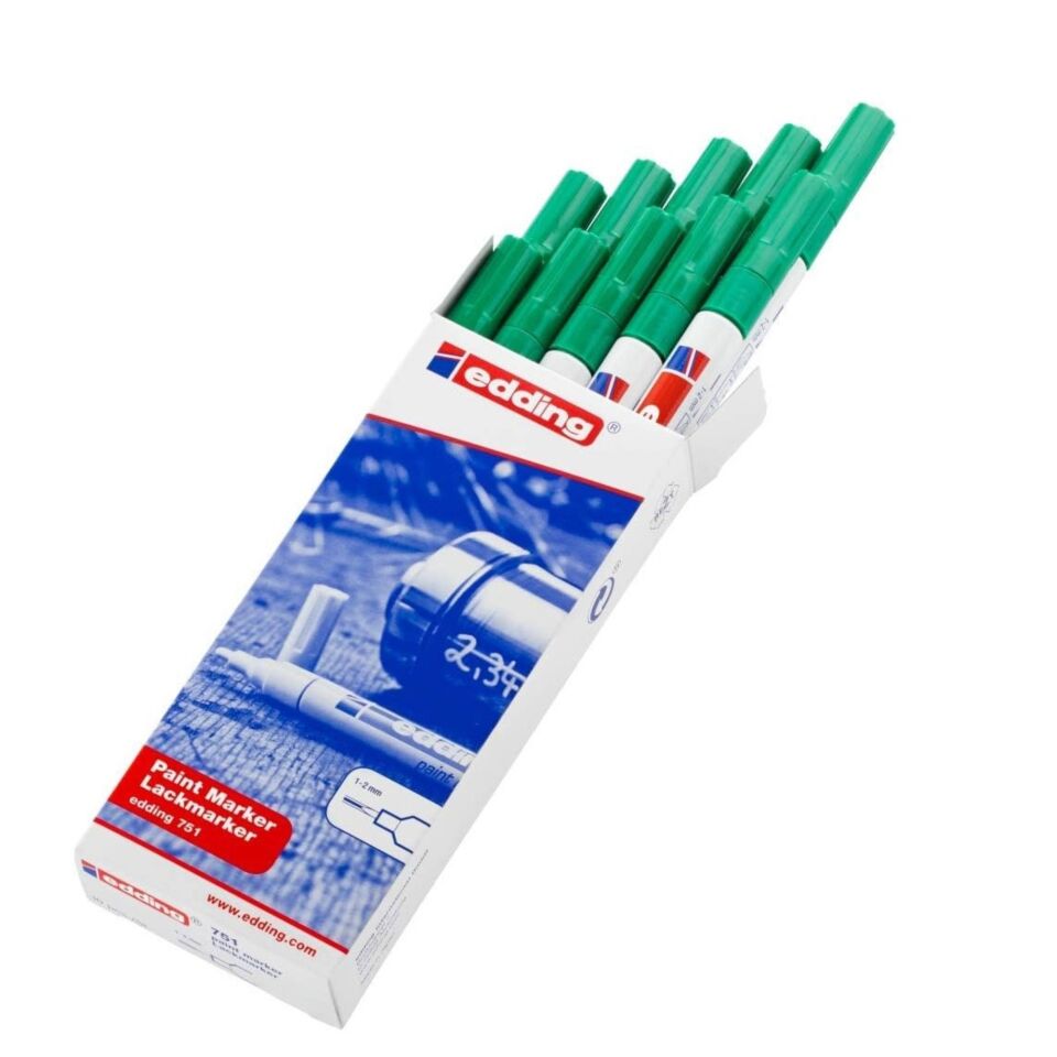 Edding 751 Tam Örtücü Boya Kalemi Yeşil