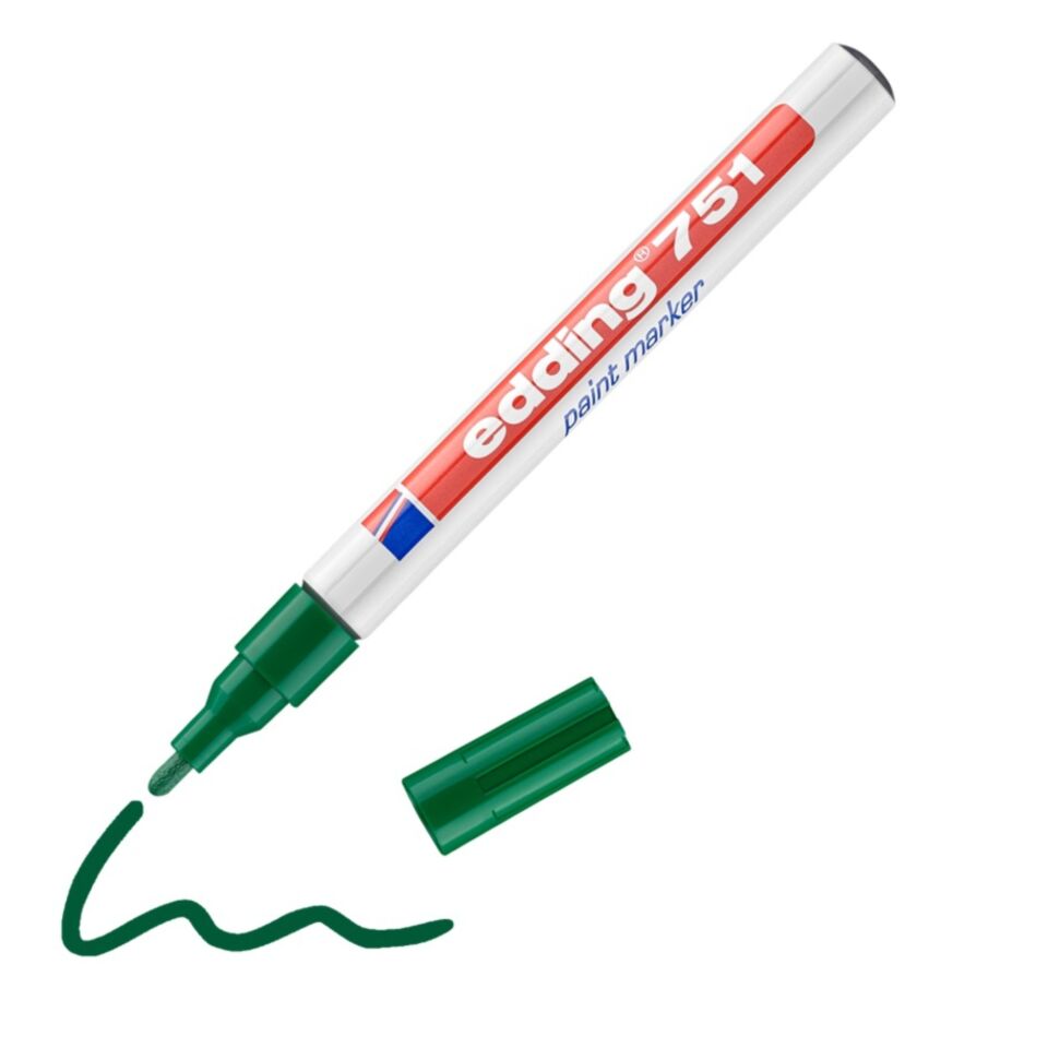 Edding 751 Tam Örtücü Boya Kalemi Yeşil