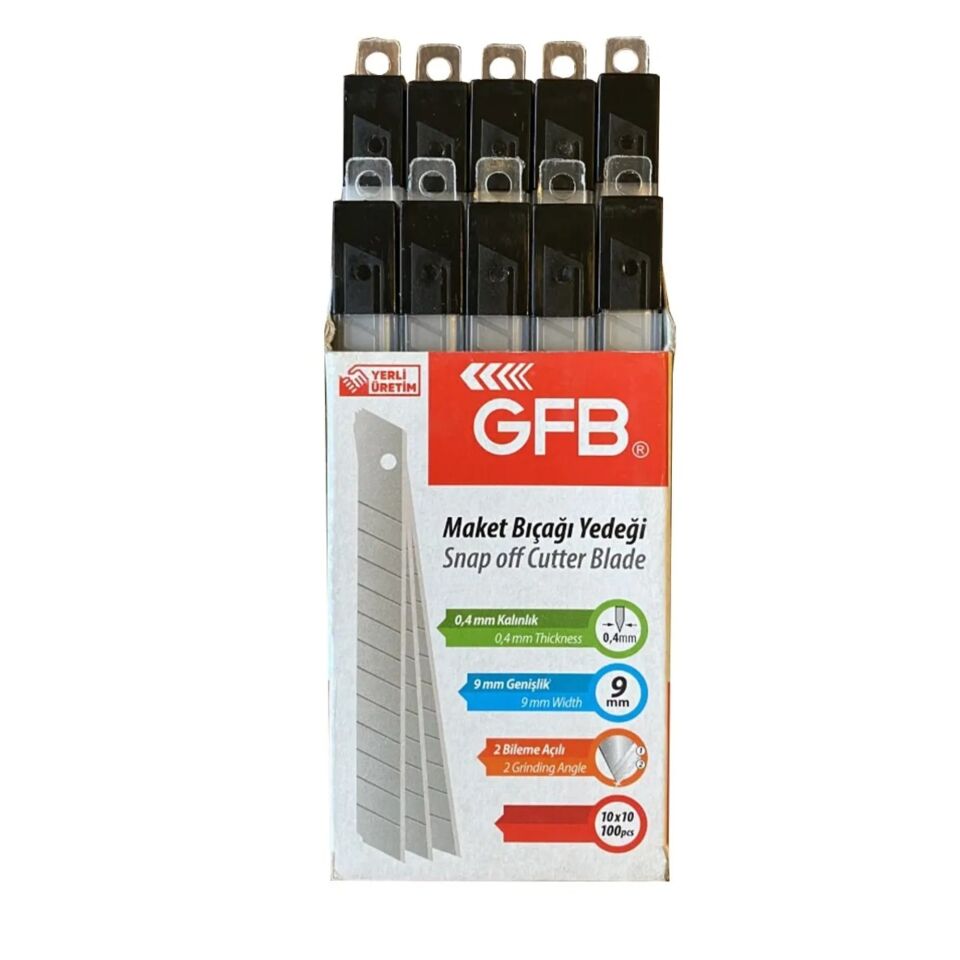 Gfb Maket Bıçağı Yedeği Dar 9 Mm 0.40 Mm