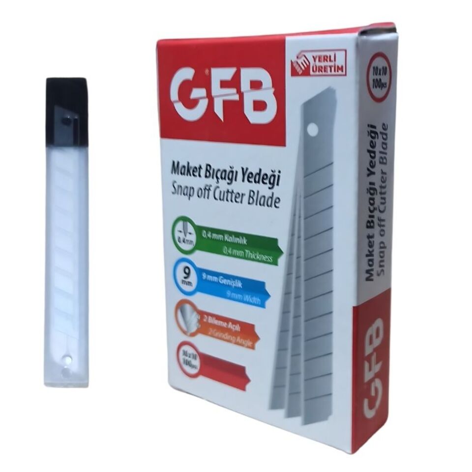 Gfb Maket Bıçağı Yedeği Dar 9 Mm 0.40 Mm