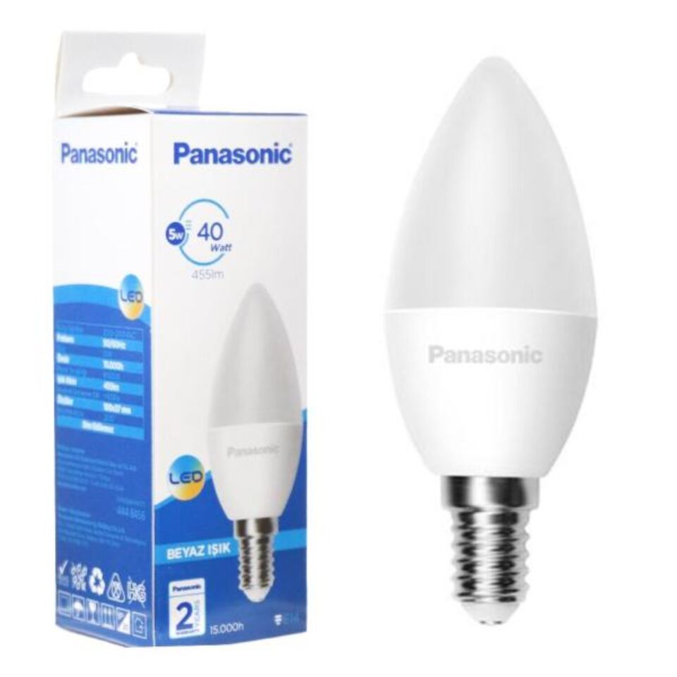 Panasonic Led Lamba 4.9w Sarı E14 470lm 2700k