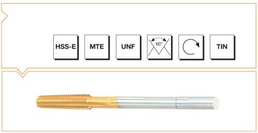 MTE Makina Takım HSS-E TiN Yeni Nesil Somun Kılavuzu UNF Vidalı Nr. 10 B10106650438