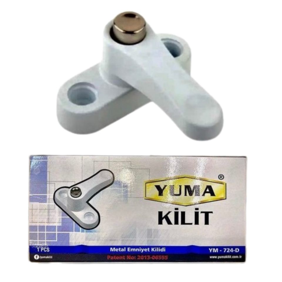 Yuma Pimli Güvenlik Mandalı Beyaz Ym-724d