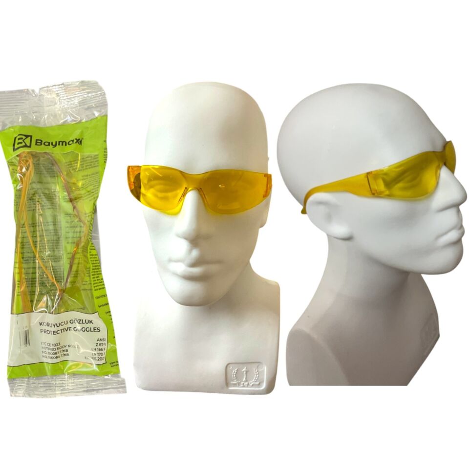 Baymax Dynamic Koruyucu Gözlük Sarı S-500 (çapak)