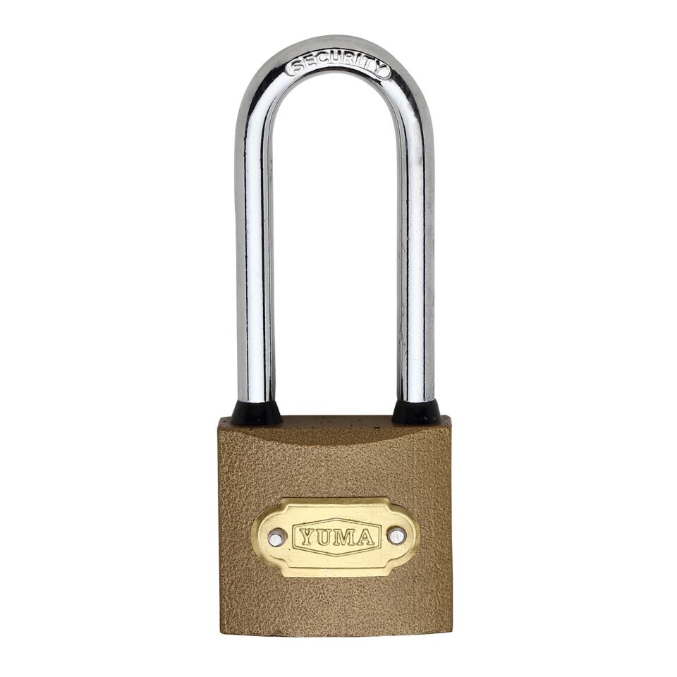 Yuma Sarı Kaplama Uzun Asma Kilit 38 Mm Ym-1038bl