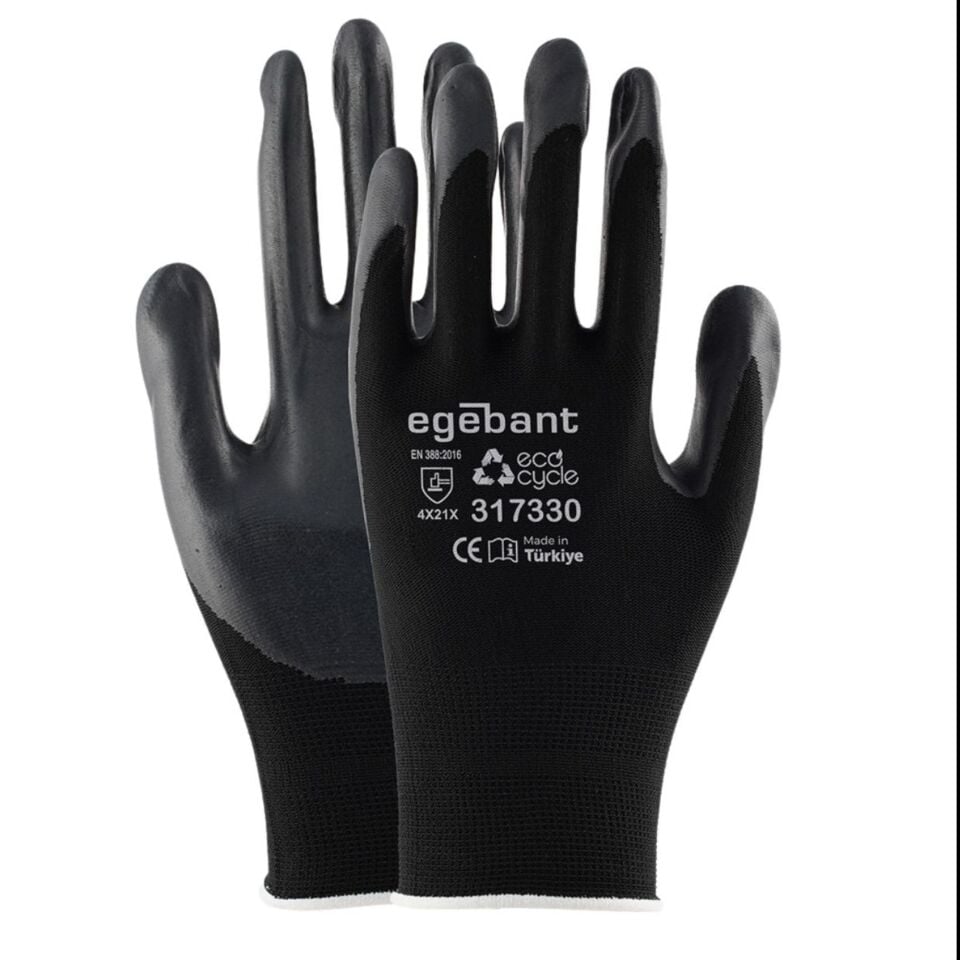 Egebant 317330 Nitril Köpük Ecocycle Eldiven No:8