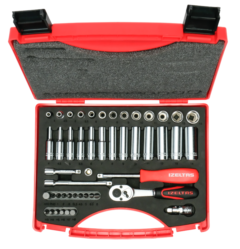 İzeltaş 1/4 Altı Köşe Lokma Anahtar Ve Bits Set 48 Parça - 14000005131