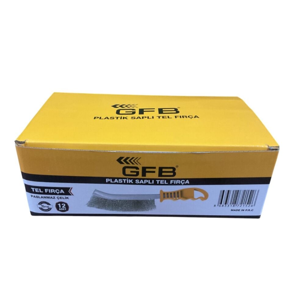 Gfb Paslanmaz Plastik Saplı Tel Fırça Kod:5127