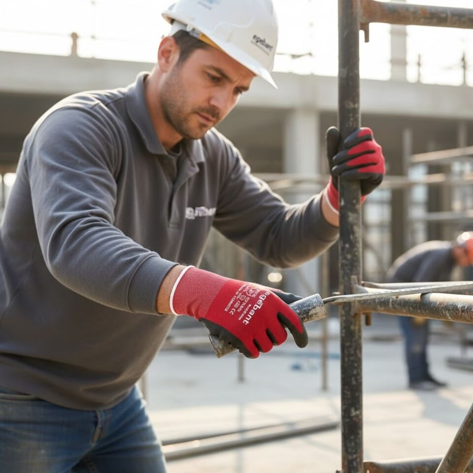 Egebant 521530 Nitril Eldiven Kırmızı-siyah No:8