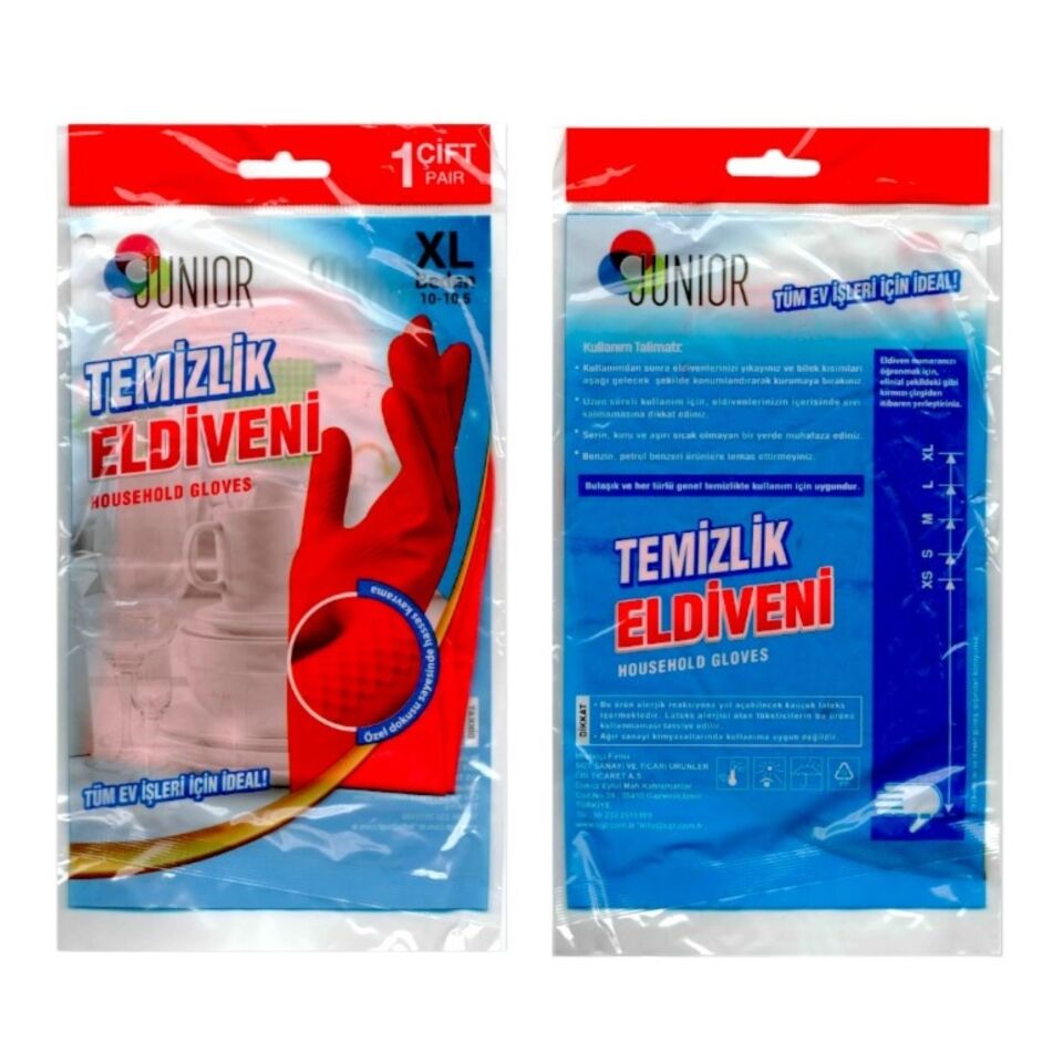Junıor Bulaşık (lastik) Eldiveni No: 10-10.5
