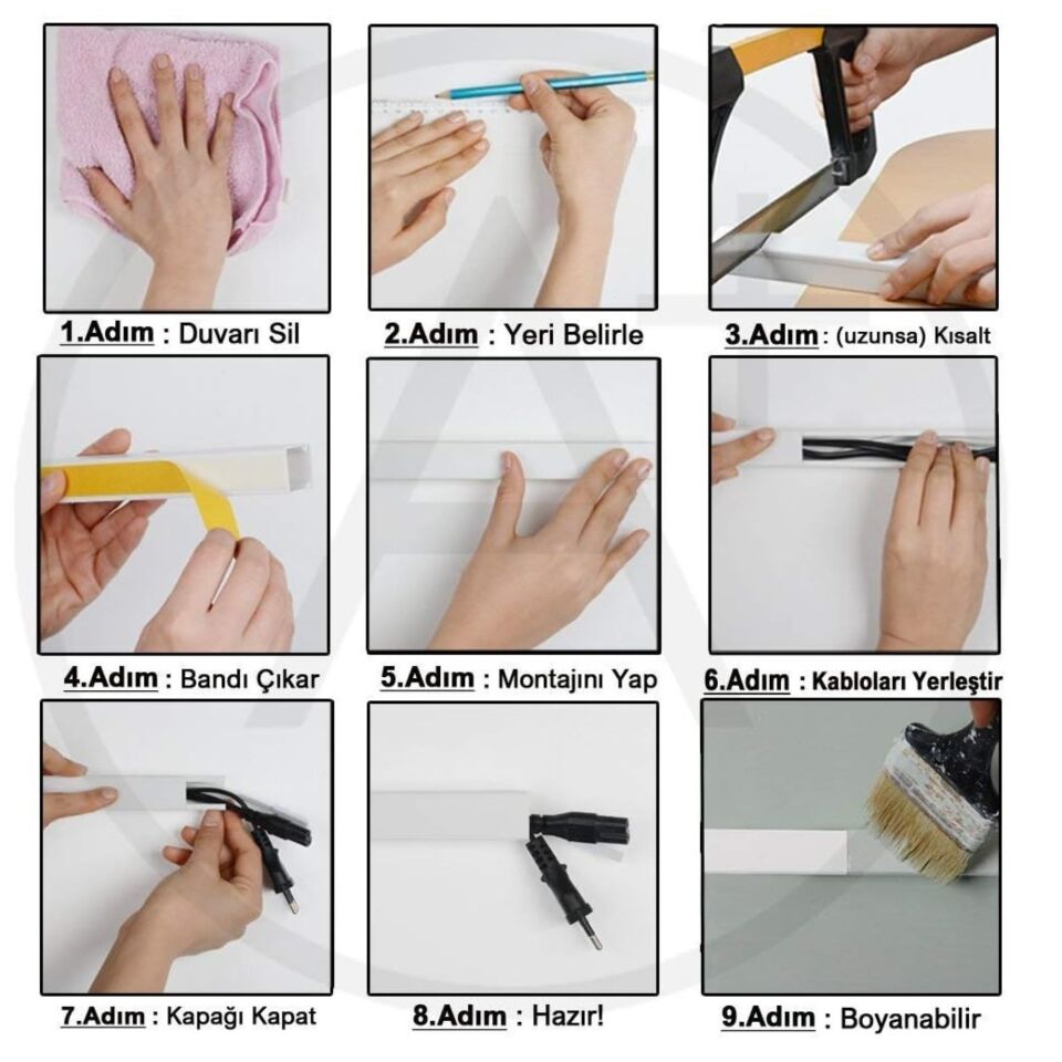Kablo Kanalı Bantlı 12x12