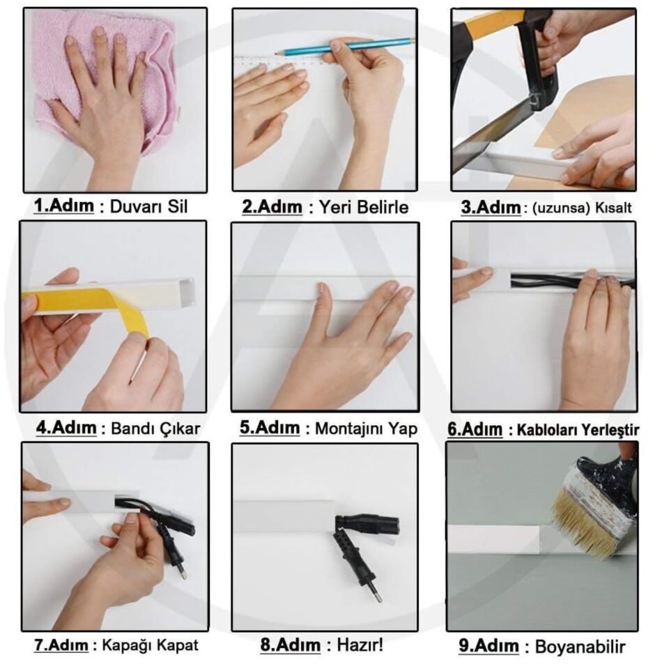 Kablo Kanalı Bantlı 16x16