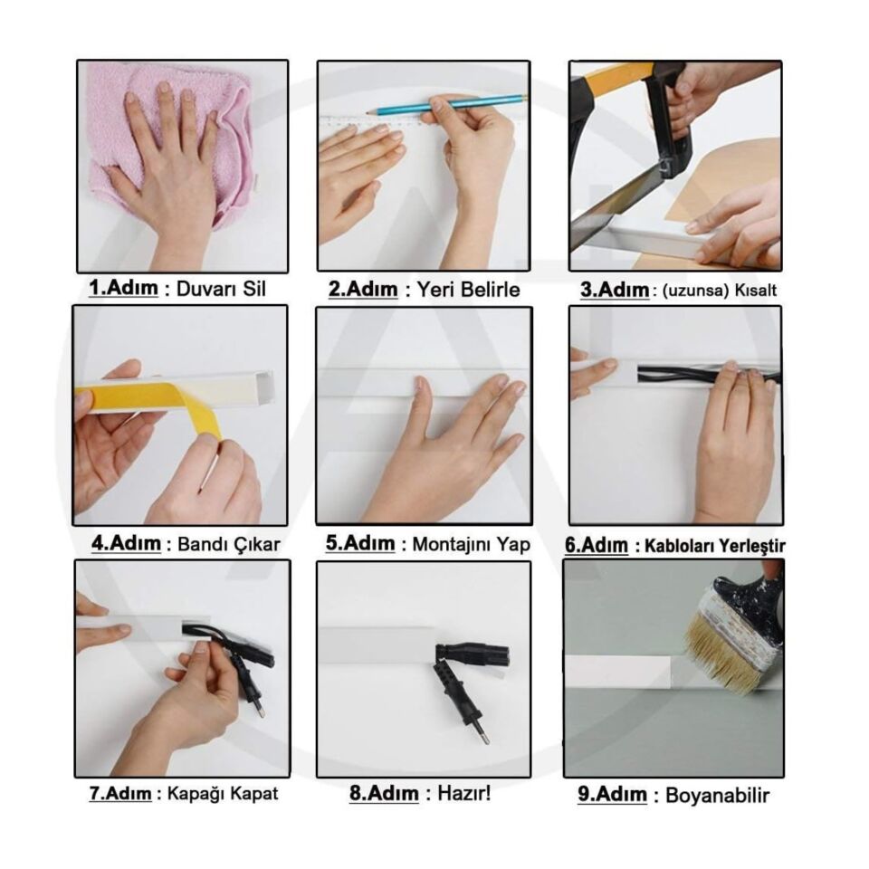 Kablo Kanalı Bantlı 25x16