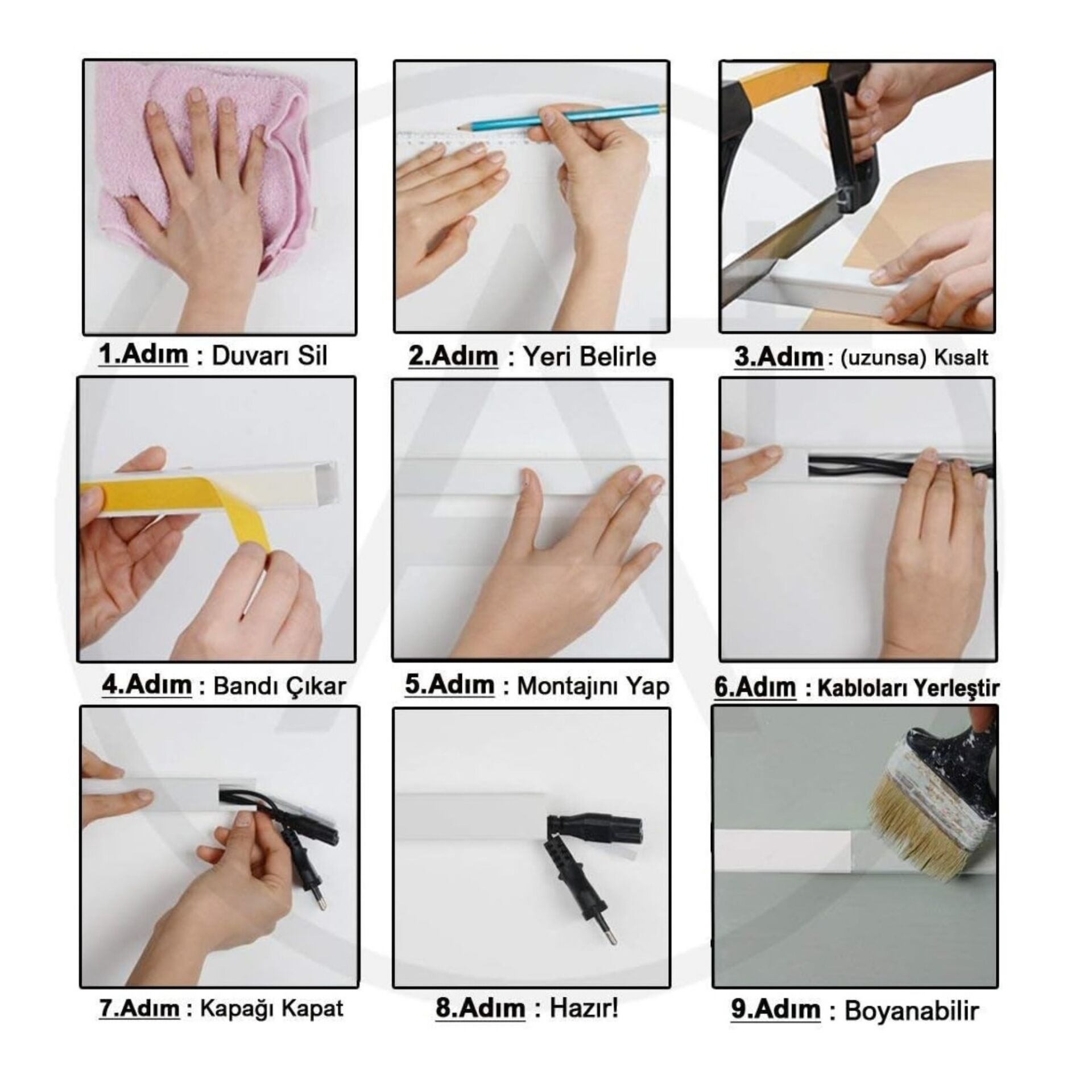 Kablo Kanalı Bantlı 40x25