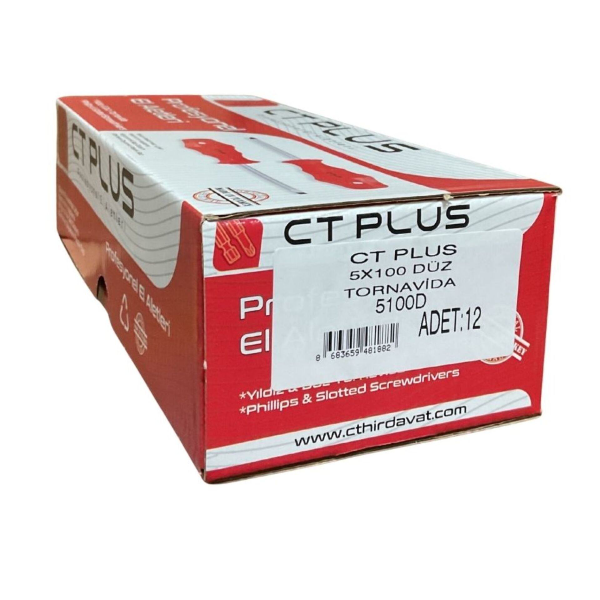 Ct Tornavida Düz 5x100