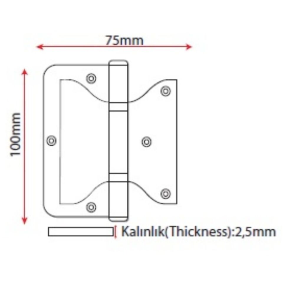 Elit Panel Menteşe Boyalı Saten No:10 (2.5 Mm)