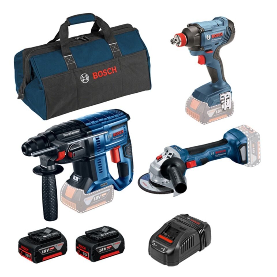 Bosch 3 Parça 18v Gbh180/gws180/gdx180 0615990m5g