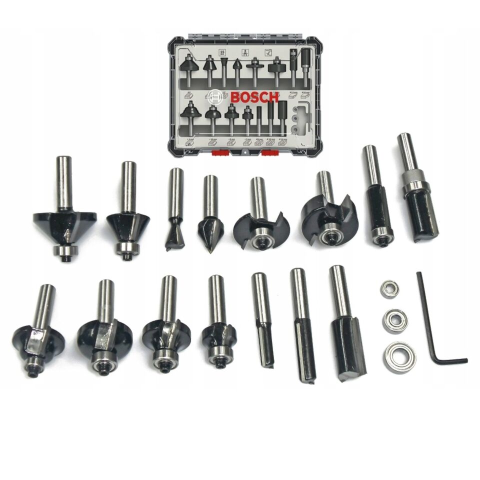 Bosch Ahşap Freze Bıçak Seti 15 Li 6 Mm 2607017471