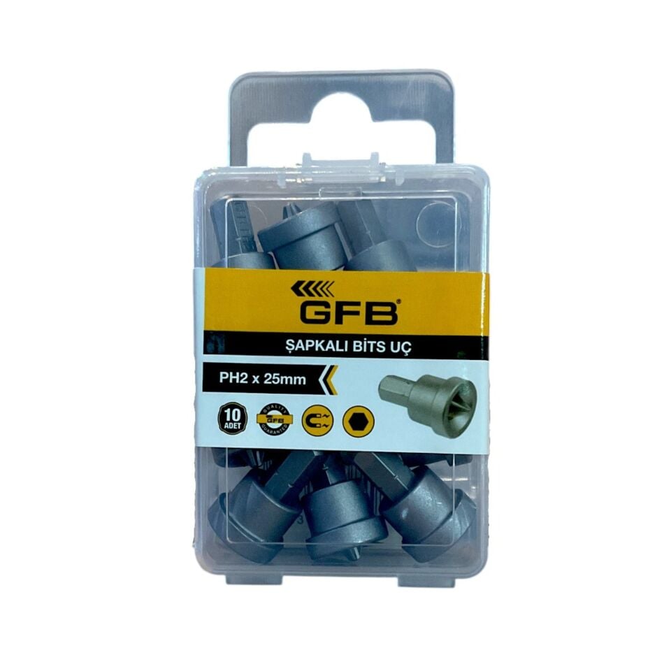 Gfb Şapkalı Bits Uç Ph2 25 Mm 2557