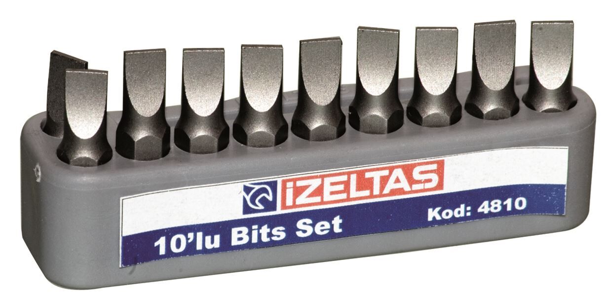 İzeltaş 0.6x4.5 Düz Bits Üç Set - 4810000645