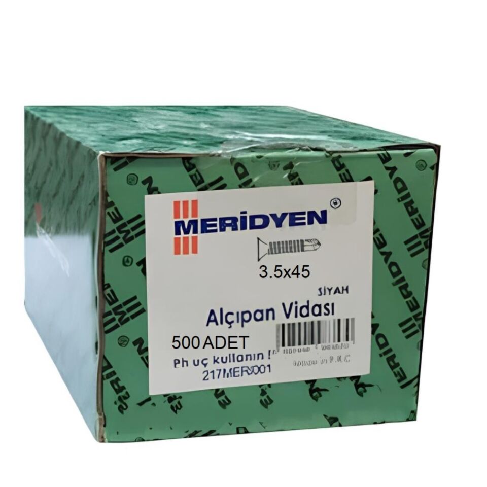 Meridyen Alçıpan Vidası M.u.v 3.5x45 (500 Ad.)