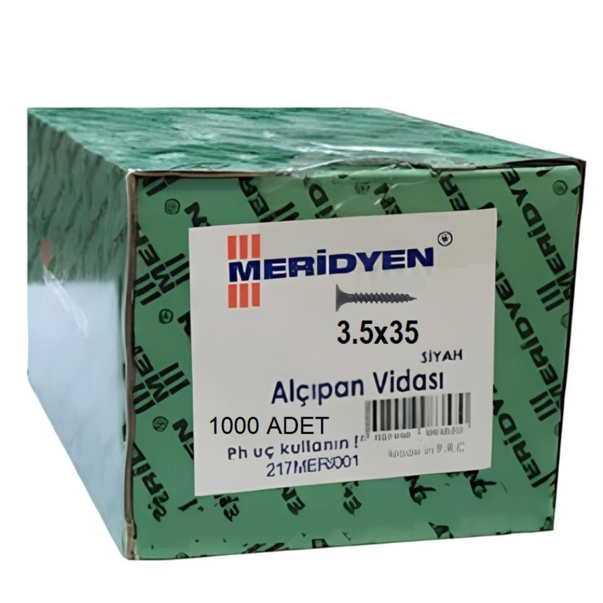 Meridyen Alçıpan Vidası Sivri 3.5x35 (1000 Ad.)