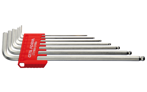 Ceta Form 7 Parça Topbaşlı L Allen Anahtar Takımı (Uzun Tip) - LT7/900