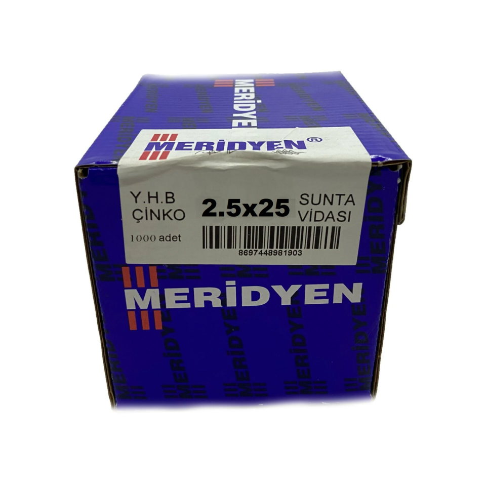 Meridyen Sunta Vidası 2.5x25 (1000 Ad.)